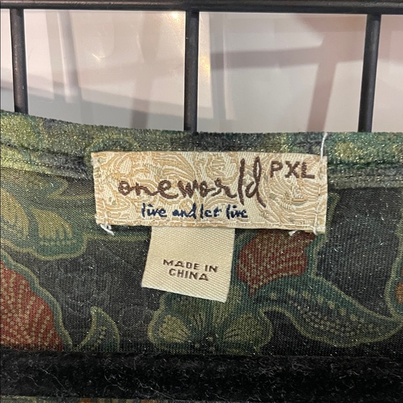 Vintage Y2K Velvet Green Goblincore Whimsigoth Top with Fringe Hem - Picture 2 of 10